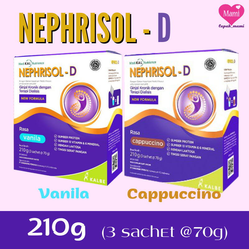 

Nephrisol-D 210g Vanila / Cappuccino Kalbe Pangan Olahan