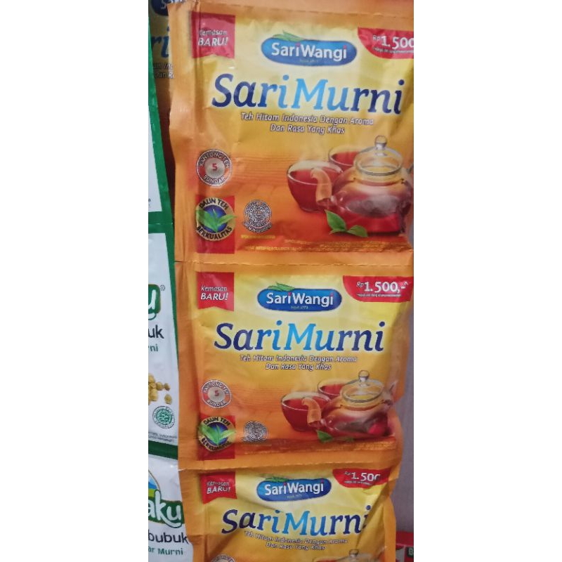 

5 sachet teh sari murni persachet isi 5teh kantong bundar