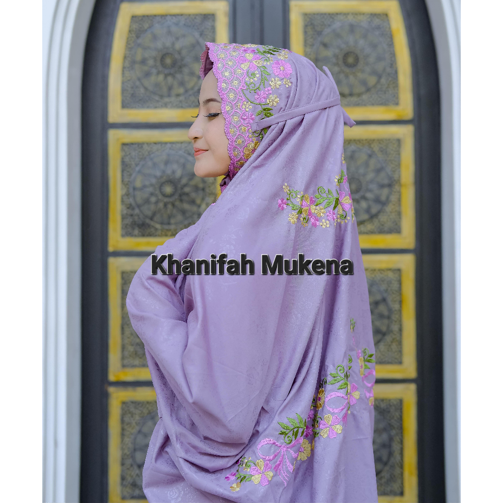 Mukena Mukenah Rukoh Rukuh Langsungan Terusan Santri Lajuran Katun Jepang Mutiara Santriwati Renda P