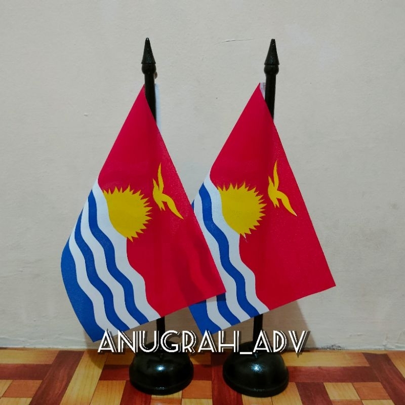 

tiang kayu bendera meja KIRIBATI