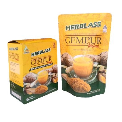 

HERBLASS Minuman Herbal Jamu Tradisional Gempur Instan Jahe Kunyit Temulawak