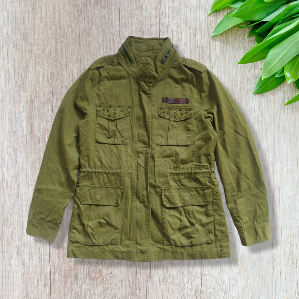 Jaket Parka Taktikal Army Union Bay Second Seken Original Like New