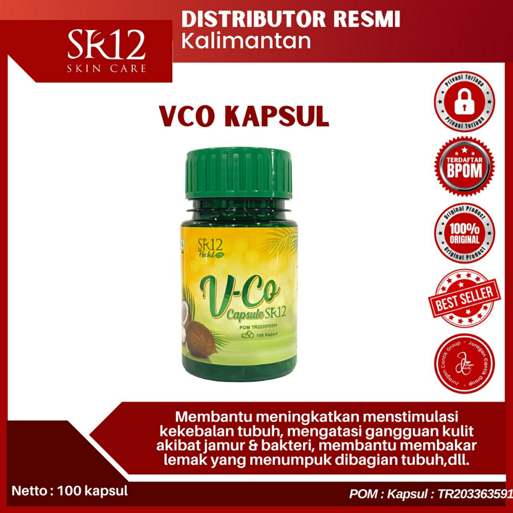 

SR12 MINYAK VCO Kapsul | Virgin Coconut Oil | MINYAK KELAPA VCO MURNI ORIGINAL ASLI Isi 100 Kapsul