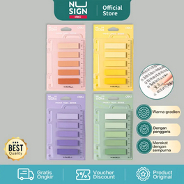 

Nusign Index Tab / Penanda / Pembatas Halaman 100 Lembar Gratis Penggaris NS356