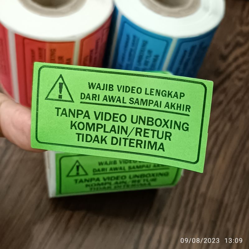 

Stiker Unboxing Warna