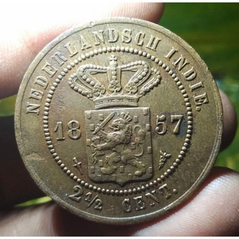 uang koin kuno Benggol 2½ cent 1857 tp 971