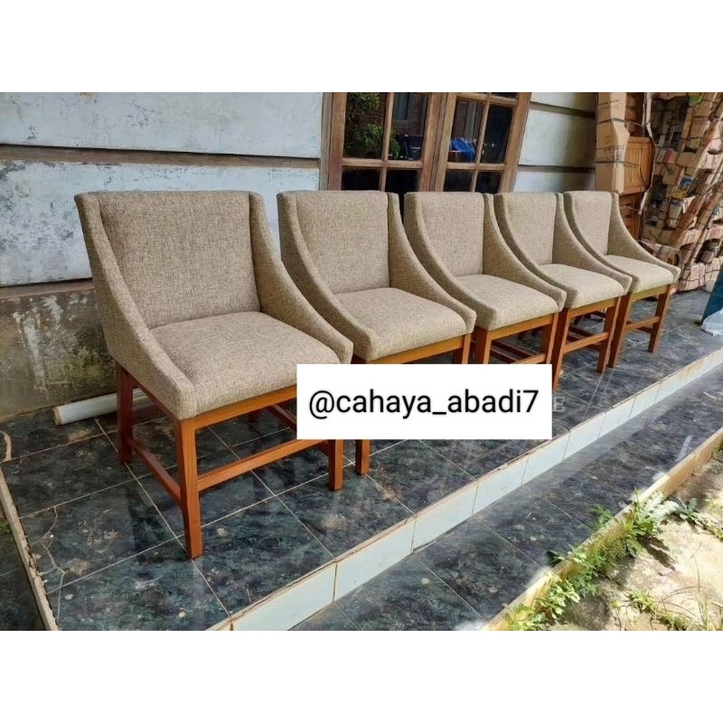kursi sofa cafe minimalis kayu jati , sofa santai restoran