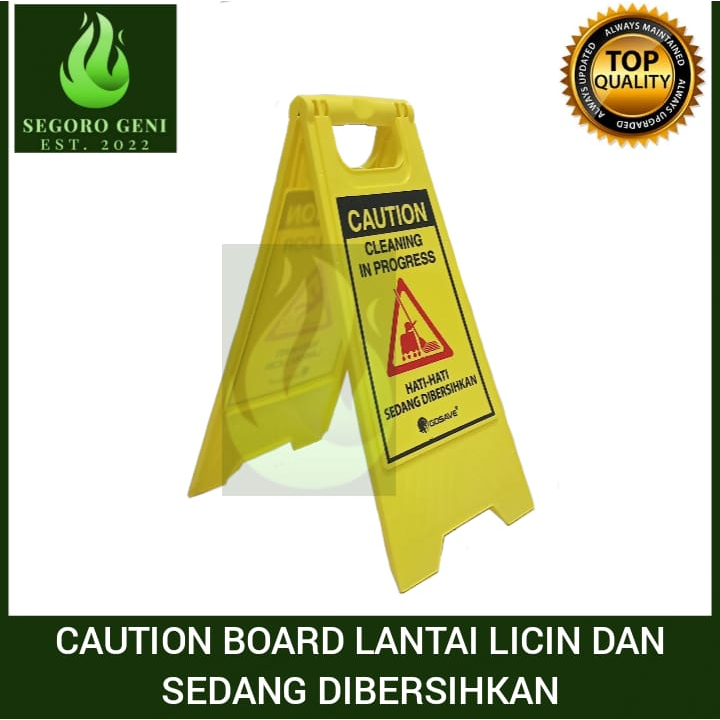 Papan Peringatan Lantai Licin Basah Safety Sign CAUTION WET FLOOR