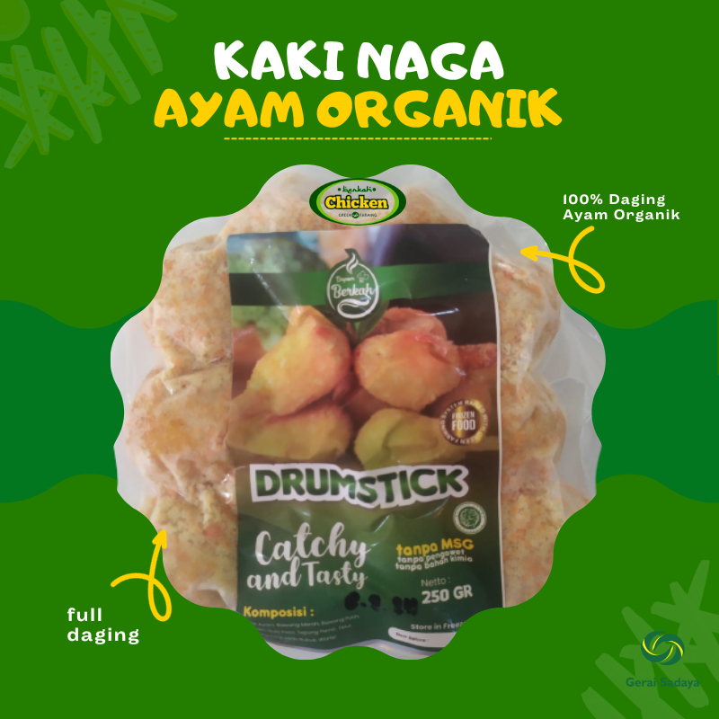 

Kaki Naga Nugget Ayam Daging Asli Drum Stick Organik Berkah Chicken 250Gr