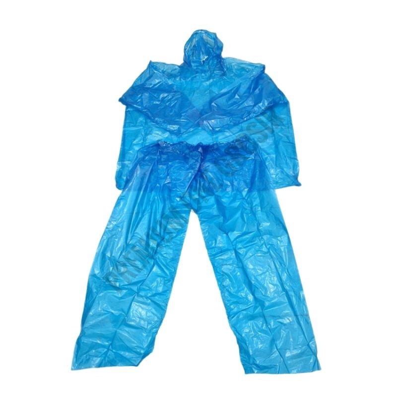 1 Lusin Jas Hujan Plastik LDPE ANIES MERAH  Baju Celana Isi 12 Pcs/Mantel Hujan Sekali Pakai/Mantel 