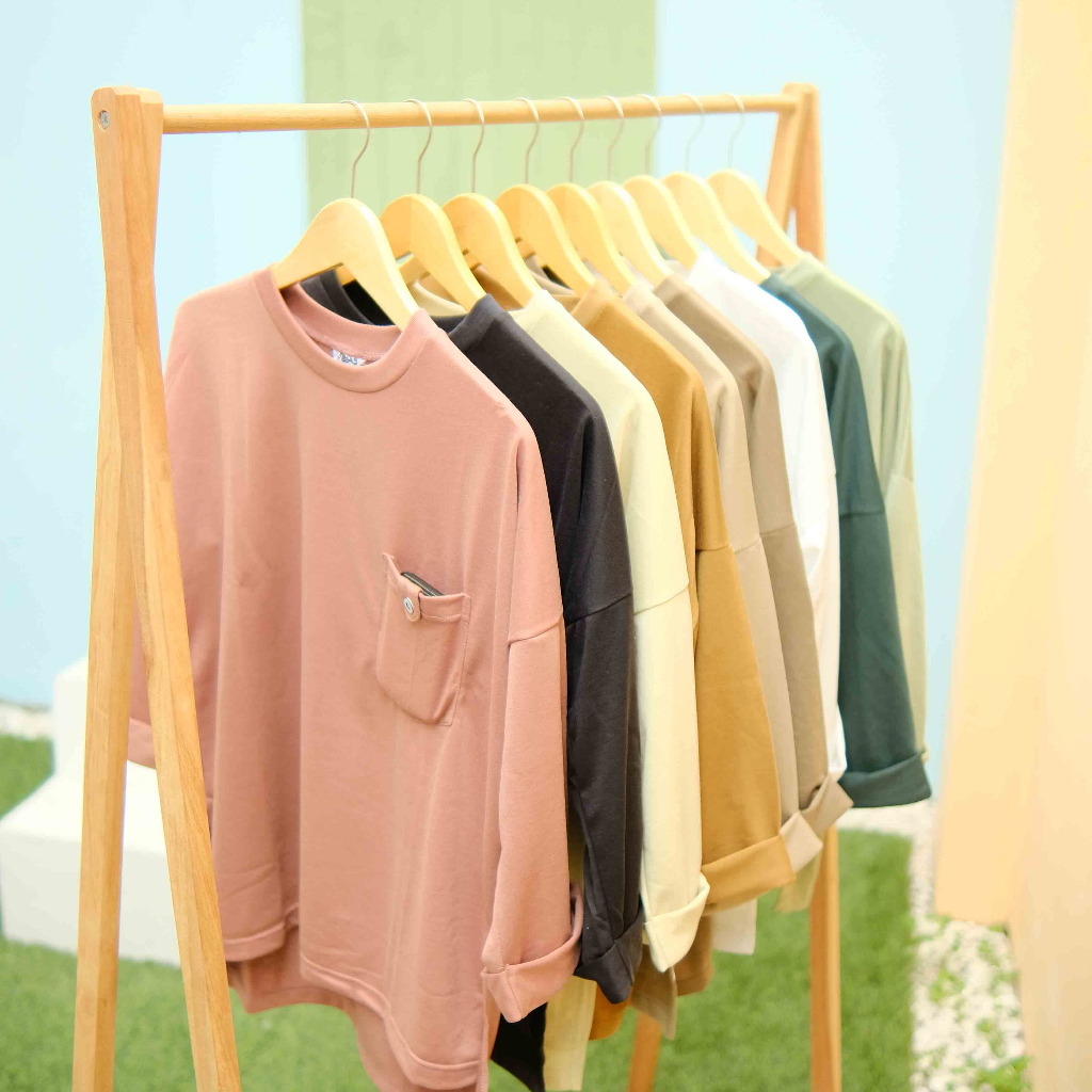 Kaos oversize wanita - Kaos wanita oversize lengan panjang - Oversize T-Shirt Wanita