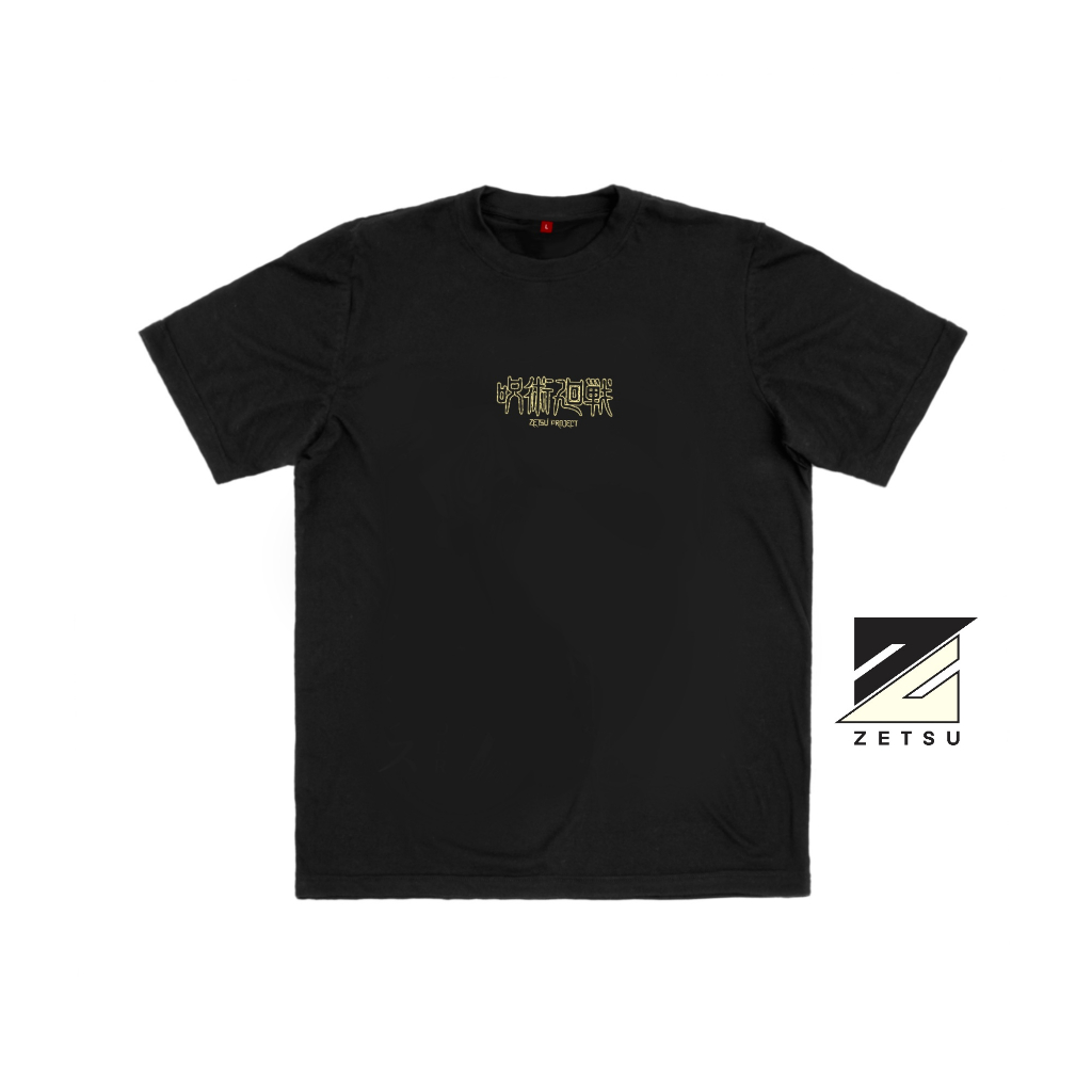 Zetsu Project - Gojo | Tshirt Hitam Pria | Wanita - Kaos Jujutsu Kaisen Combed 24s