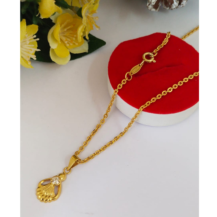 Tiara-Jaya-Mas #Kalung Anak Emas Holo Fancy Plus Liontin Aneka Corak Permata Putih Emas ASLI 700 70%