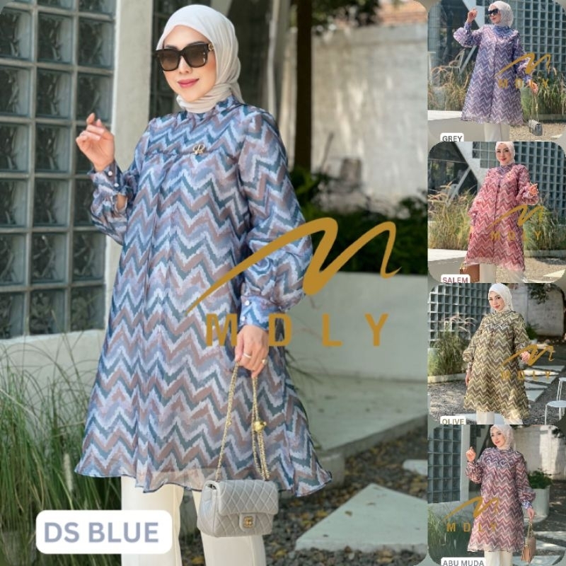MDLY  Baju Atasan Tunik Wanita Sienna Tunik By Mdly.