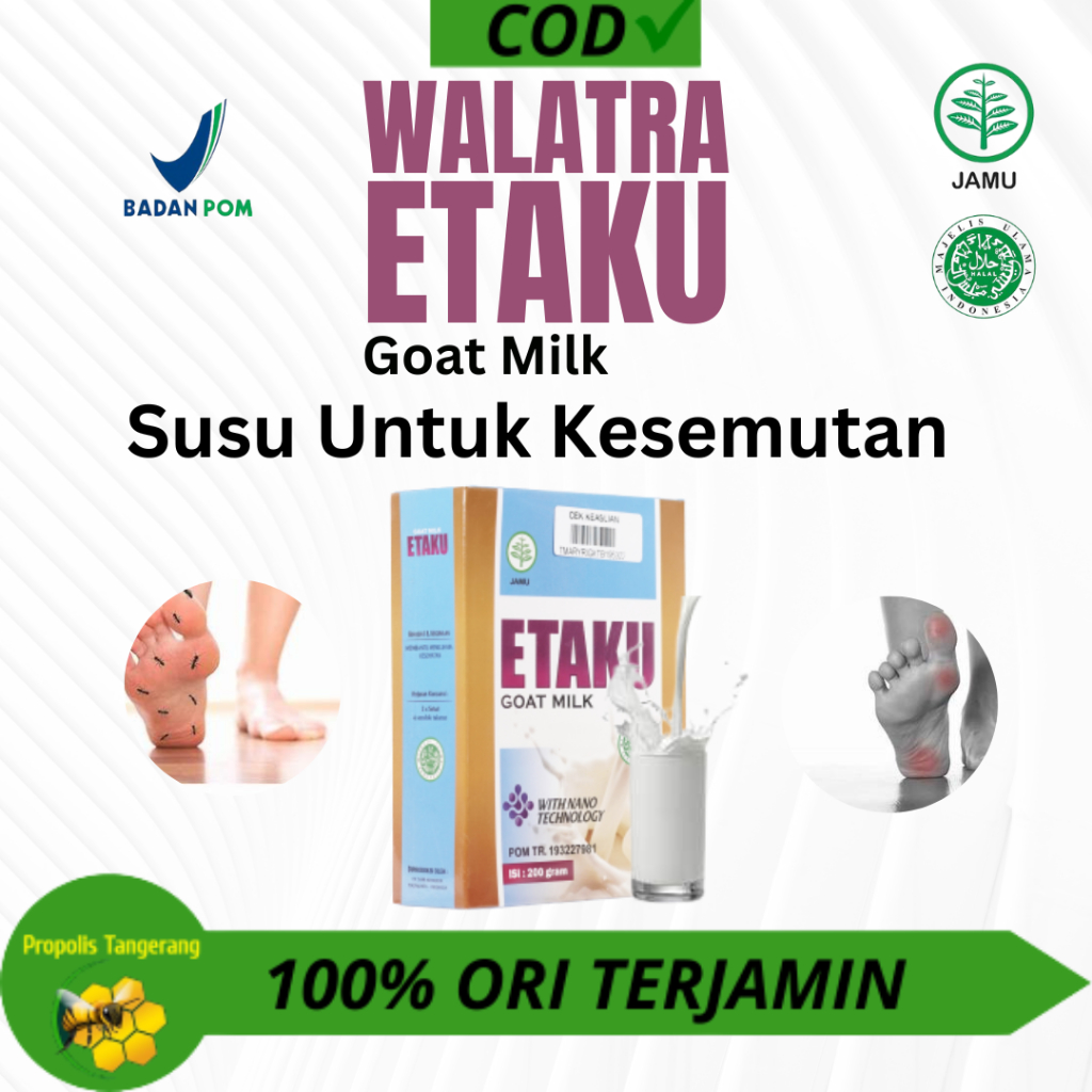 

Walatra Etaku Goat Milk - Susu Kambing Asli 100% Original,Obat Kesemutan Terus Menerus,Obat Sering Kebas Atau Kesemutan