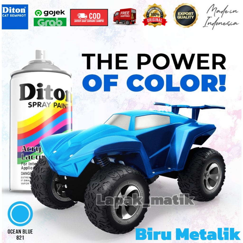 Pilok Pilox DITON OCEAN BLUE 821 BIRU LAUT 300ml Cat Semprot Pylox