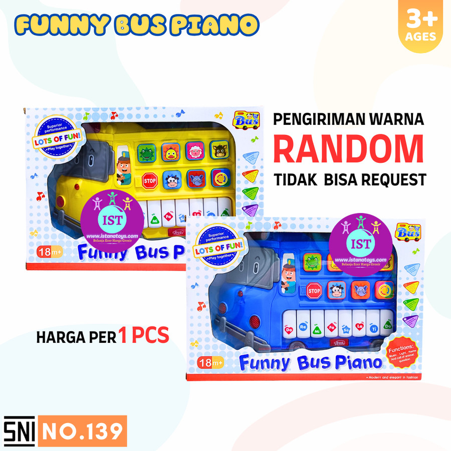 Mainan Anak Musik Funny Bus Piano No.139