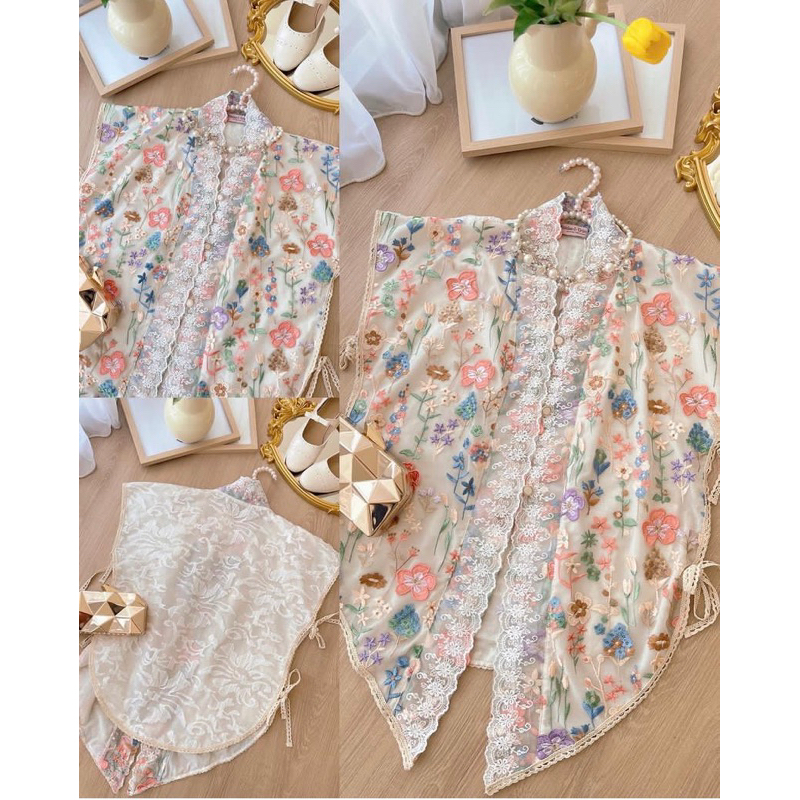 CALLUNA GARDEN GARDENIA VILLAGE BOTANICA OUTER VEST BORDIR BUNGA SOFT TILLE ROK LILIT BY HAIDEE ORLI