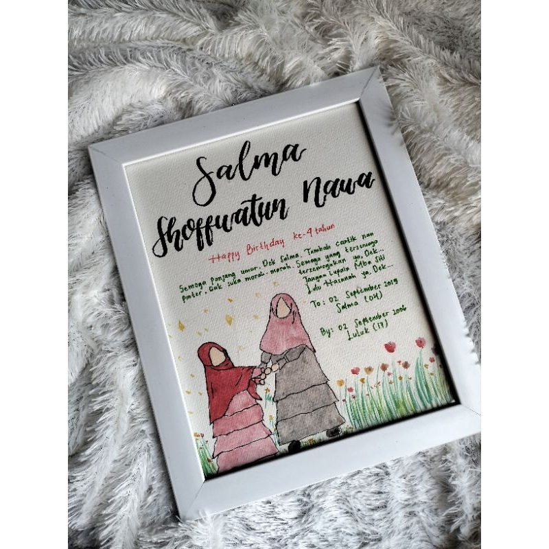 

HAND LETTERING ART mix Lukisan cat Air (Watercolor) + custom gambar 10R