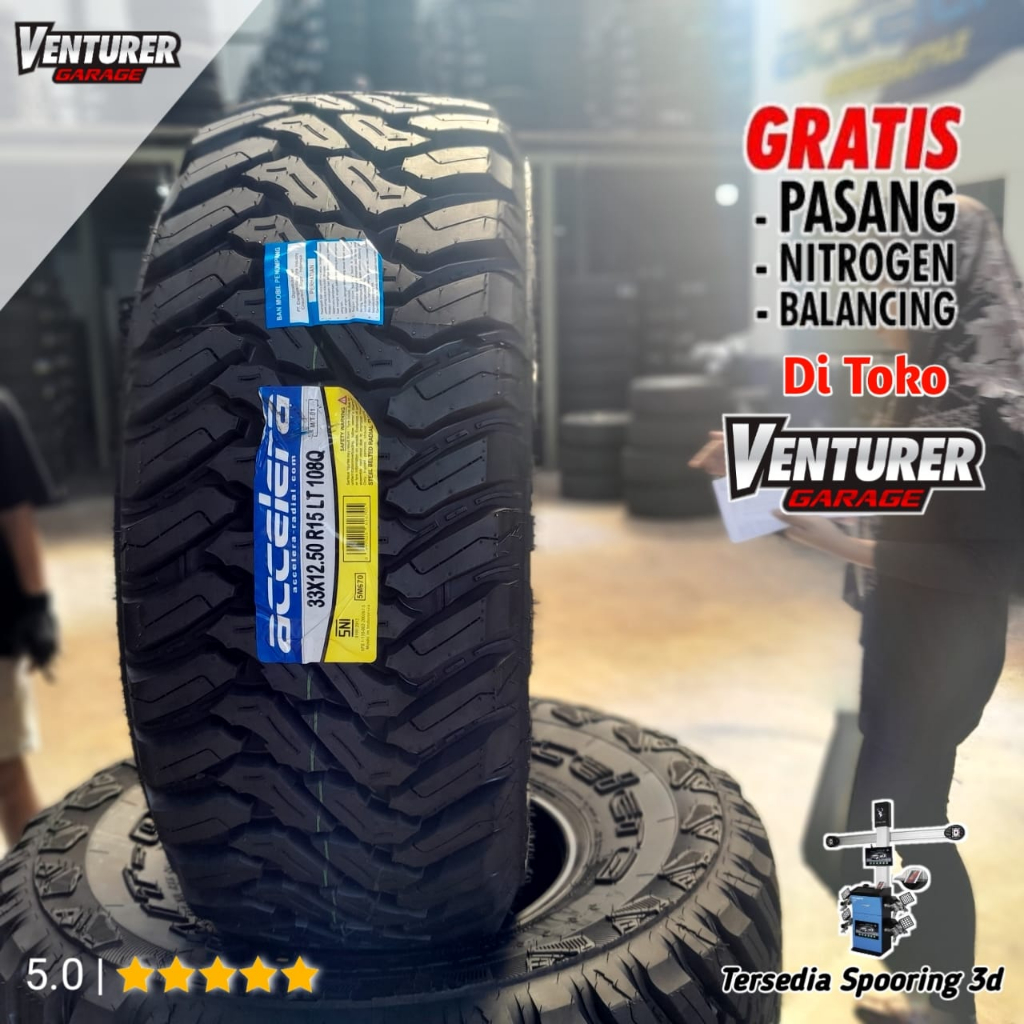 Ban Mobil 33X12,50 R20 ACCELERA M/T Ban Mobil Off-road Ring 20 Ban Pacul