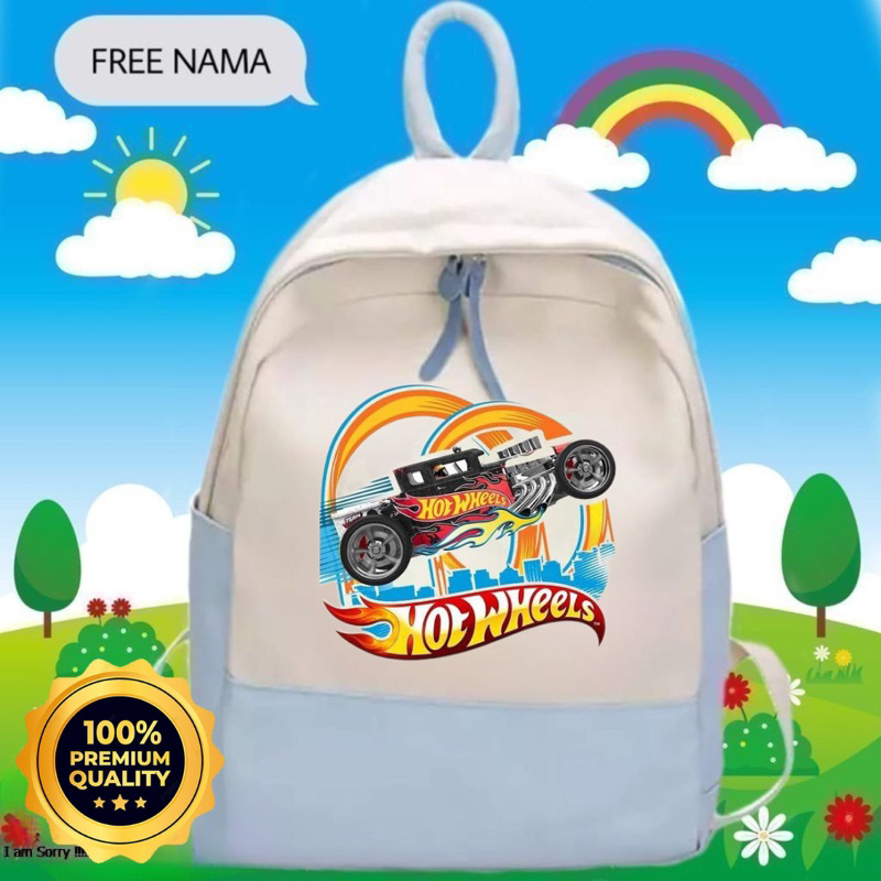 TAS SEKOLAH ANAK LAKI LAKI-PEREMPUAN HOT WHEELS