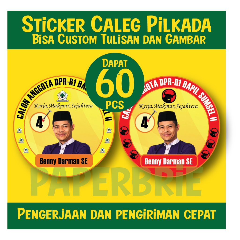 

Stiker CALEG HEBAT pilkada calon legislatif DPRD kota daerah pilihan rakyat