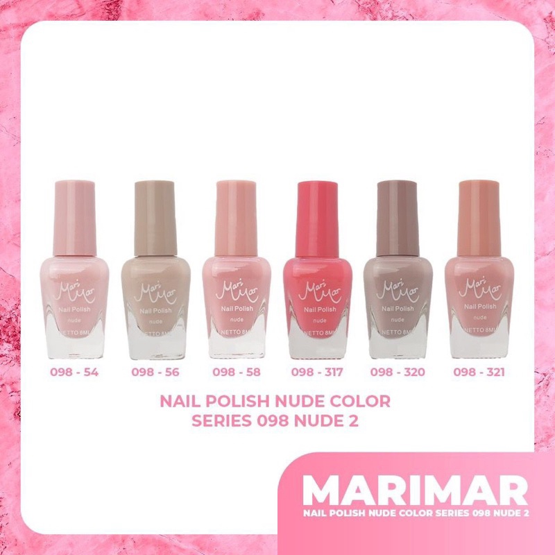 Kutek Marimar Nude series / Kutek kuku warna nude / kutek marimar / nail polish / cat kuku marimar n