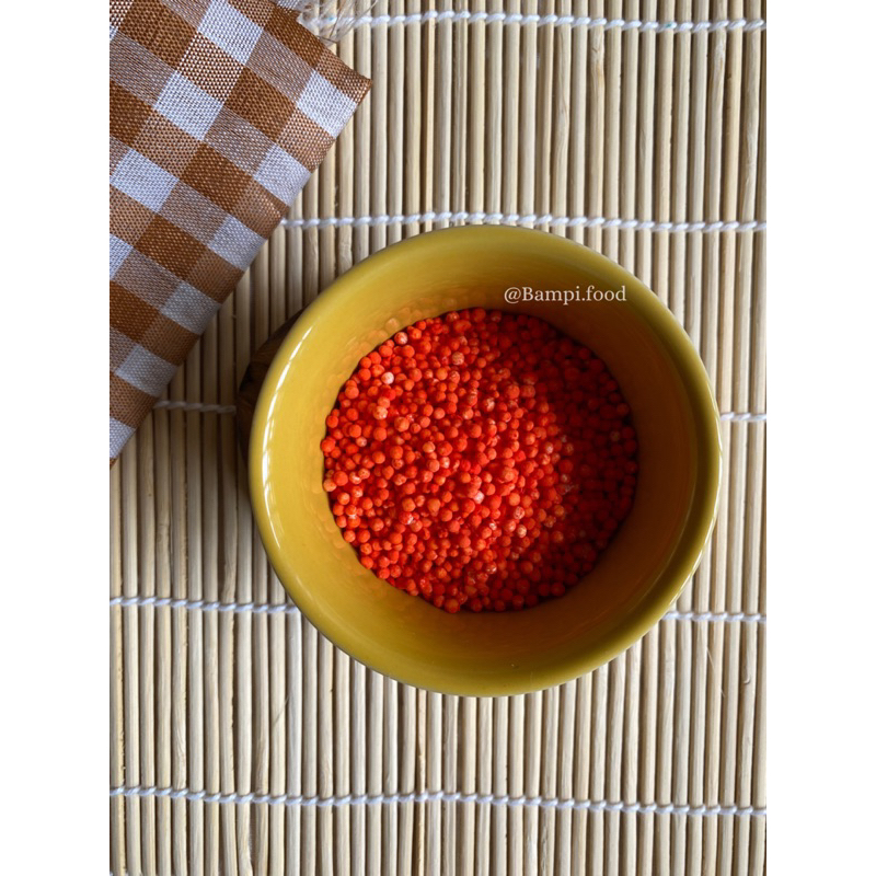 

Sagu Mutiara Dimsum Warna Orange 50gr