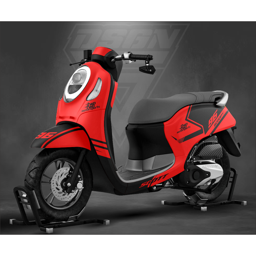 Sticker Scoopy Decal Scoopy Stiker Full Body scoopy 2017 2018 2019 2020 2021 2022 2023 Motif Two Two