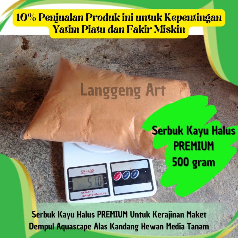 Serbuk Kayu Halus PREMIUM 500 gram Untuk Kerajinan Maket Dempul Aquascape Alas Kandang Hewan Media T