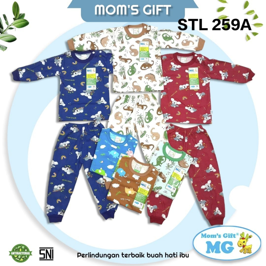 setelan panjang anak mom's gift motif shark,pinguin,ubur-ubur,sea animal,playing circus laki-laki & 