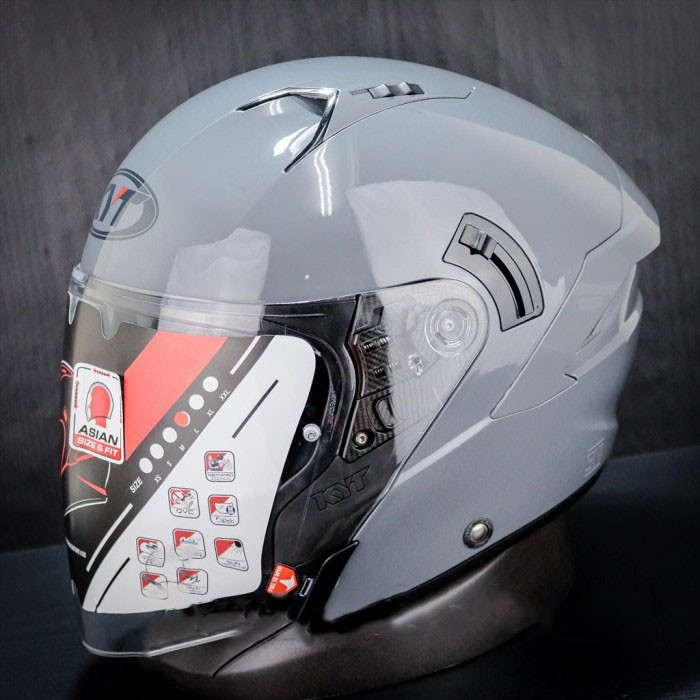 HELM KYT NFJ SOLID PLAIN GORILA GREY GLOSSY