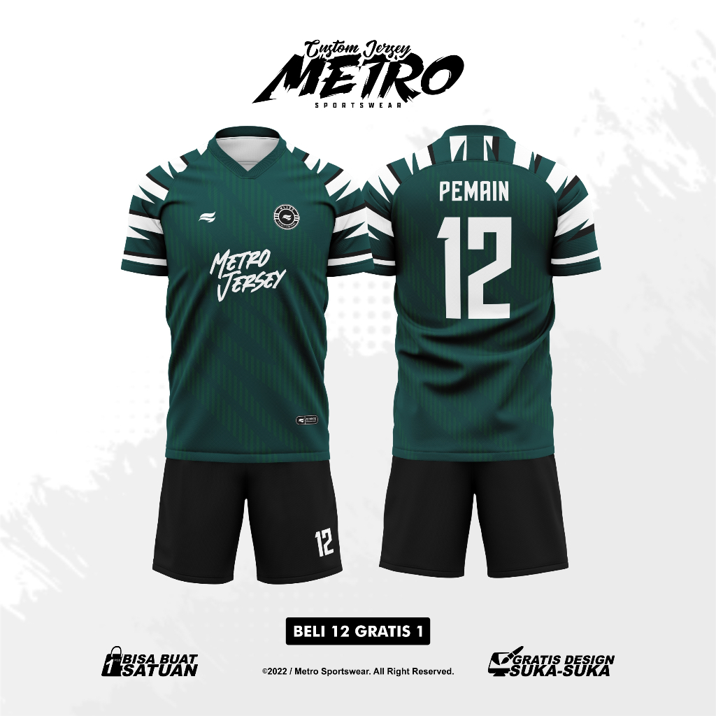 Jersey Futsal/Bola Free Custom Design [ Satuan ]