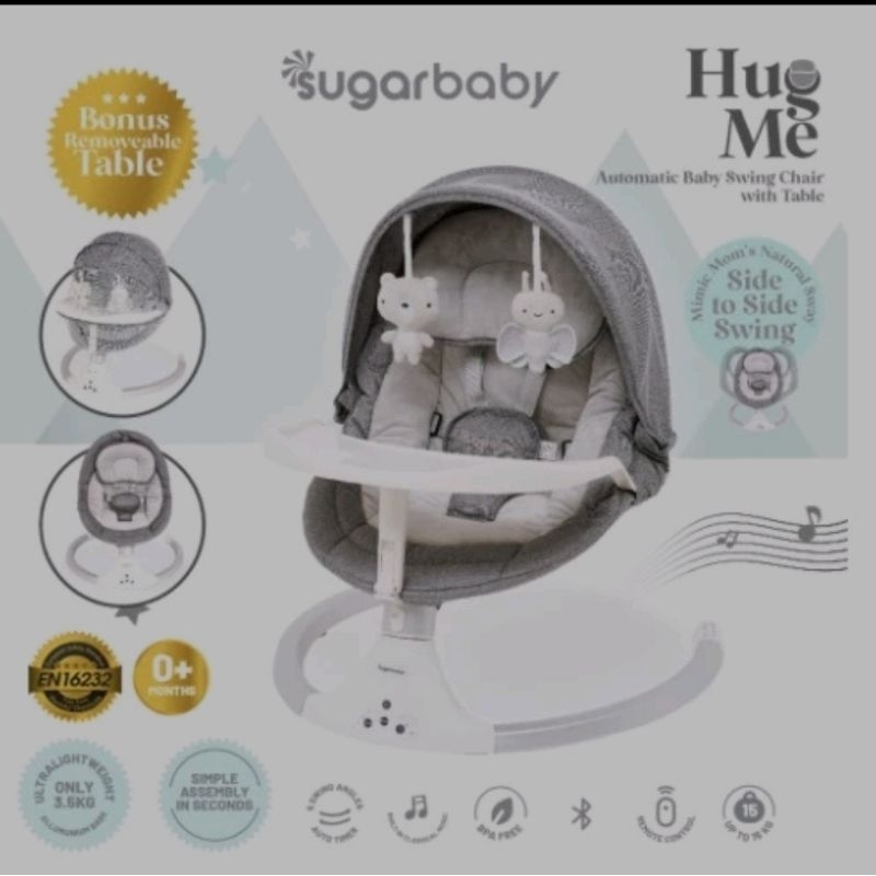 Sugarbaby Hug Me Automatic Swing Chair Bouncer elektrik preloved good condition