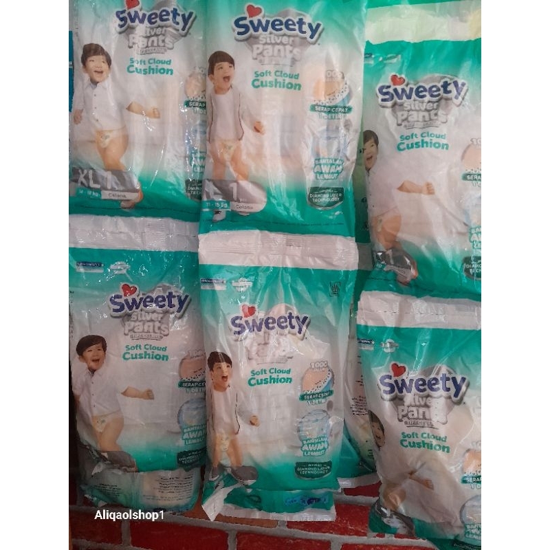 Sweety silver pants pampers celana Soft cloud cushion 1 renceng 6pcs M L XL