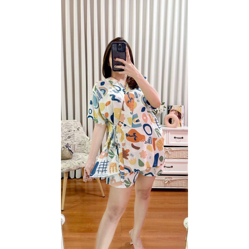 Set Wanita Premium | setcel pendek kimono