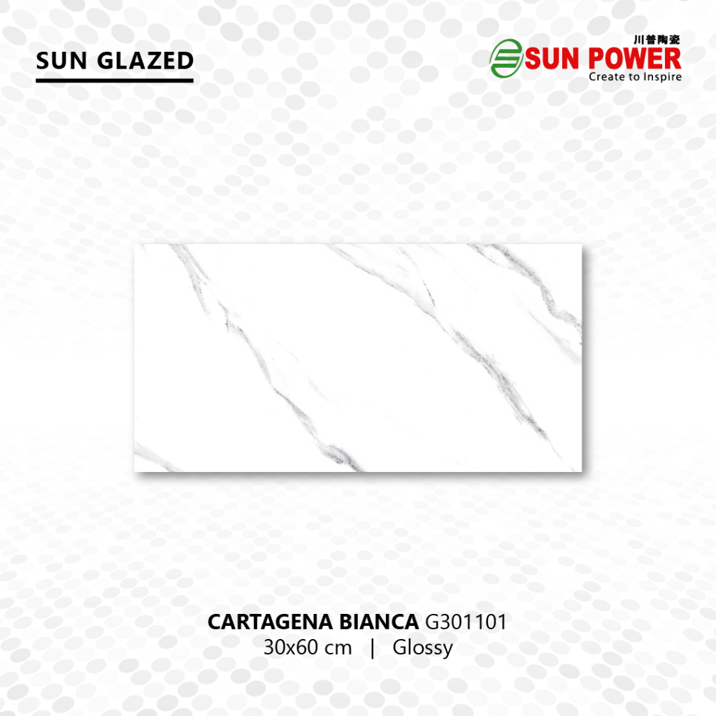 Keramik Dinding Dekoratif Glossy - Cartagena Series 30x60 | Sun Power