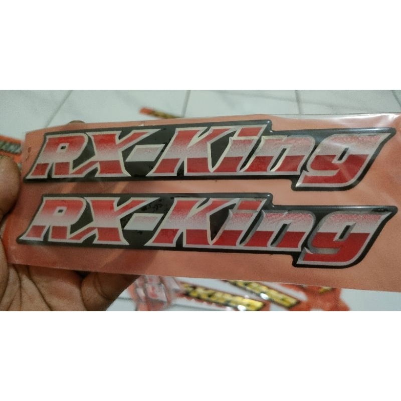 Stiker Logo Emblem Bok aki Rx king Rxking 2004_2006 Original set kanan kiri