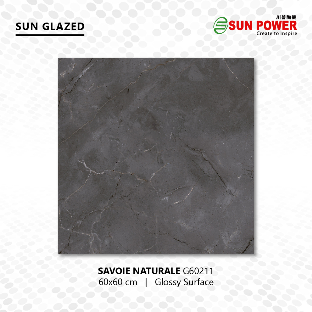 Keramik Lantai Body Putih Glossy - Savoie Series 60x60 | Sun Power