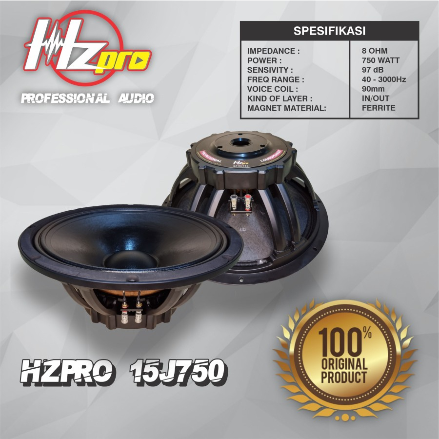 SPEAKER HZPRO HZ-15J750 ORIGINAL SPEAKER HZ 15 INCH