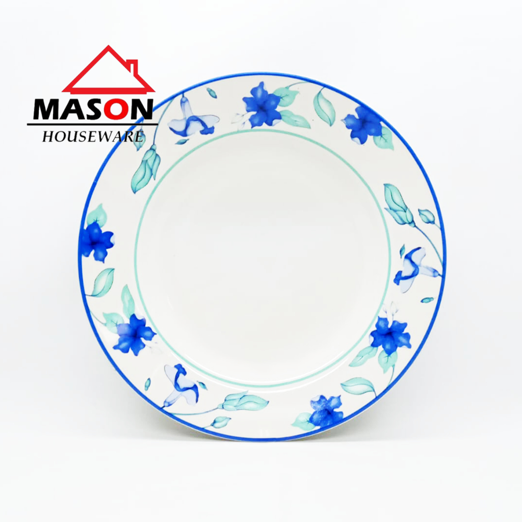 Piring Keramik/ Piring Porselen/ Piring Makan/ Piring Bunga Ukuran 9"