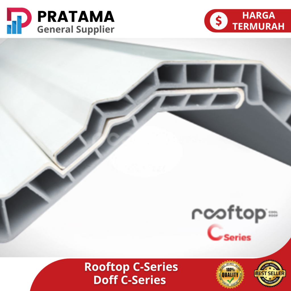 Atap uPVC Rooftop C-Series UPVC Double Layer Doff C-Series / surabaya