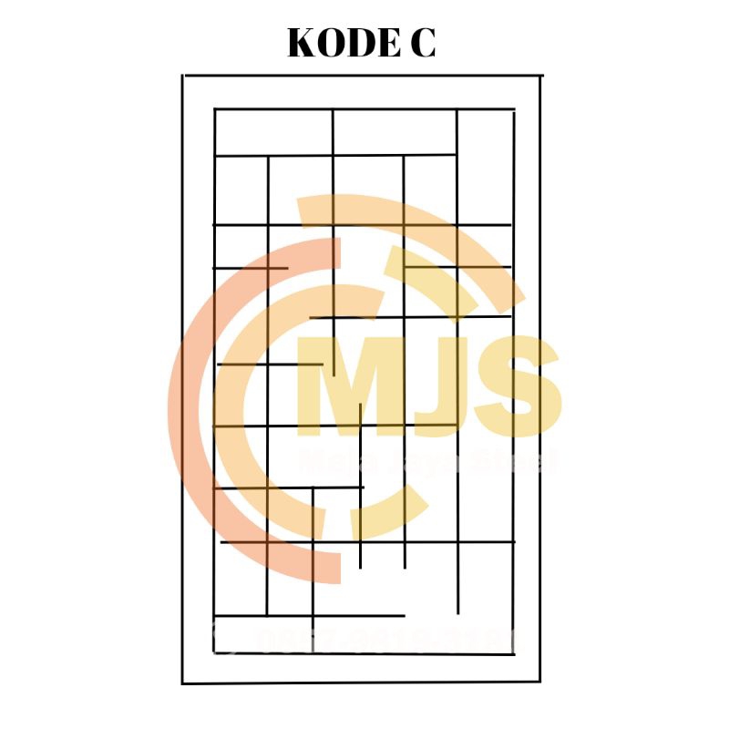 (MJS) TERALIS JENDELA BESI MINIMALIS KODE C