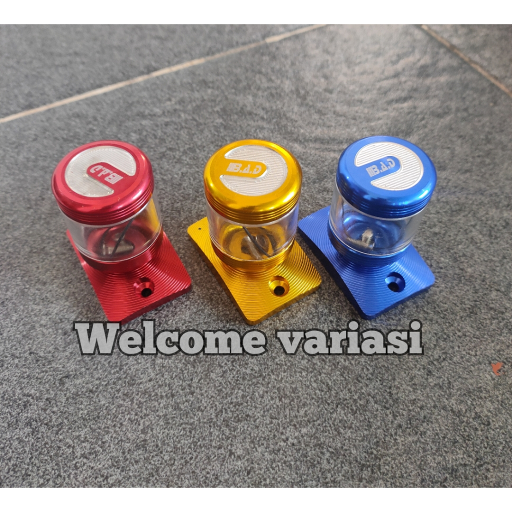 Tutup Minyak Rem Variasi Vixion - Sonic - Pcx - Satria Fu / Stempel Kaca Tabung FULL CNC EMAS