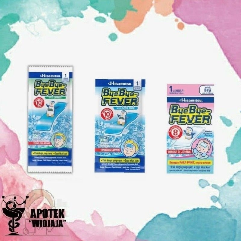 kompres byebye fever anak kids dewasa baby bayi byebye hisamitsu turun demam isi 1pcs 1 pcs / lembar