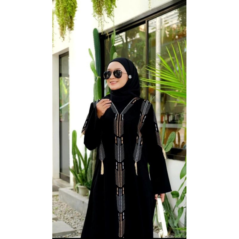 Abaya Sheilla Gamis Jubah Hitam Arab Turki Turky Maroko Mesir Saudi Madinah Dubai India Murah Umroh 