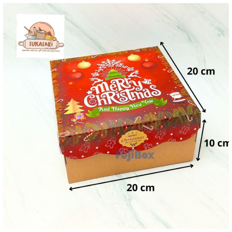 

Dus Natal 20x20x10 no (11) cake box christmas dus kue