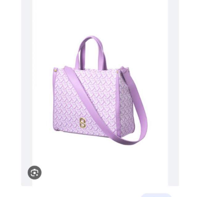 buttonscarves bimu tote bag lavender lilac as is item