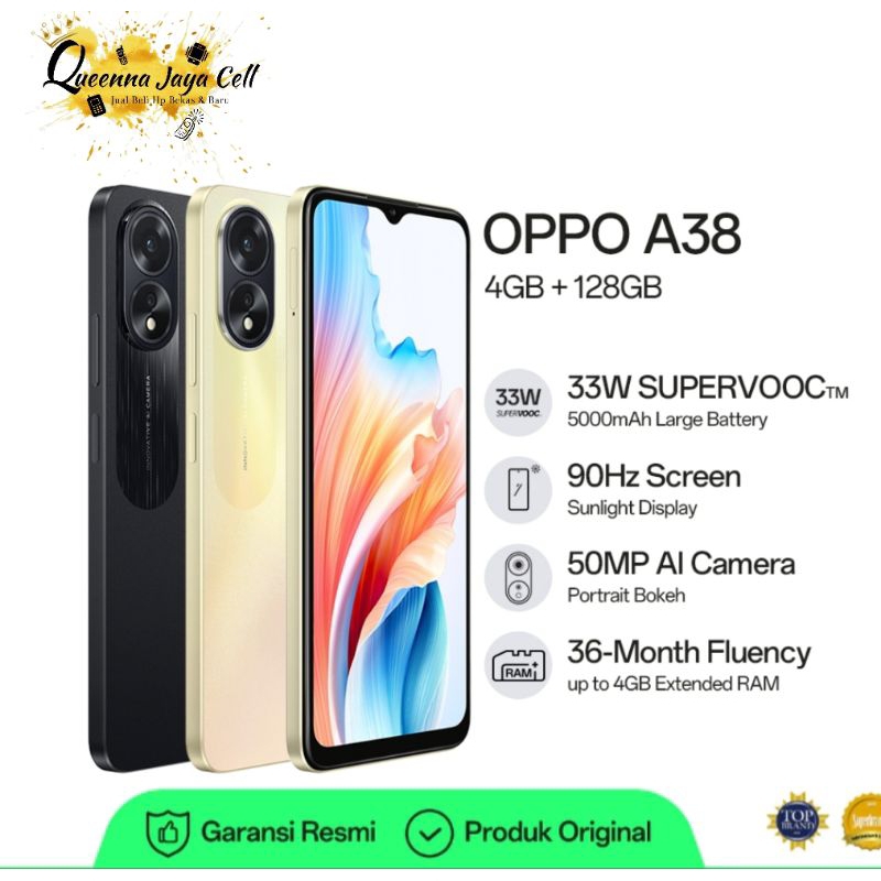 Oppo A38 ram 4/128gb garansi resmi