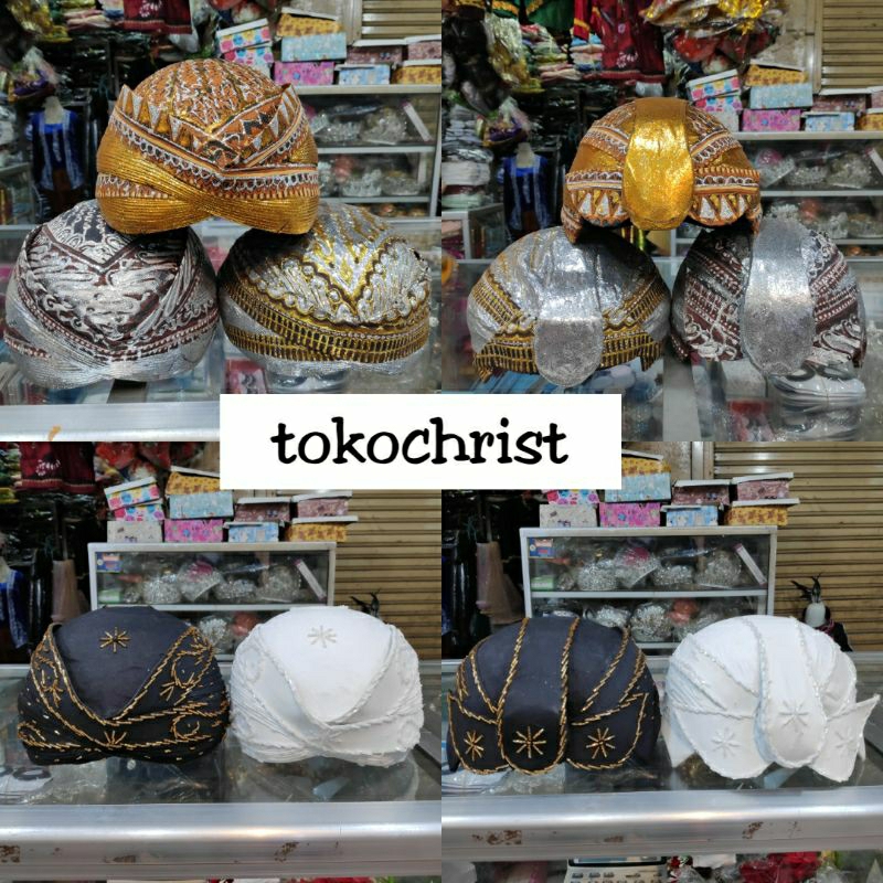 aneka blankon blangkon payet modang jawa tengah solo semarang manten pengantin lamaran premium blok 